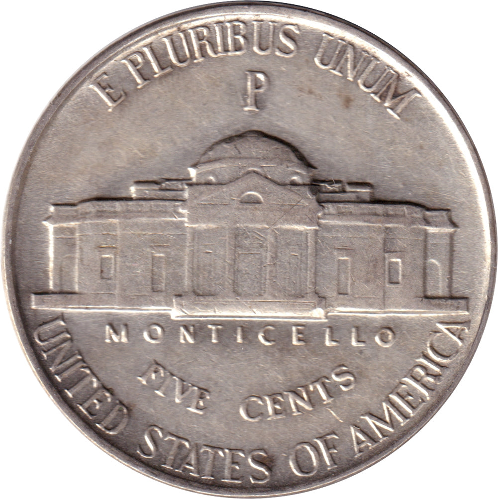 1944 P USA Silver Nickel Almost Uncirculated (AU50)