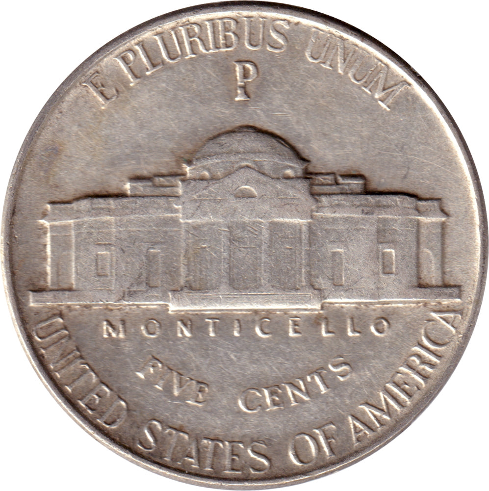 1945 P USA Silver Nickel Almost Uncirculated (AU50)
