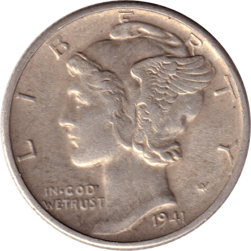 1941 D USA Dime AU-UNC (AU55)