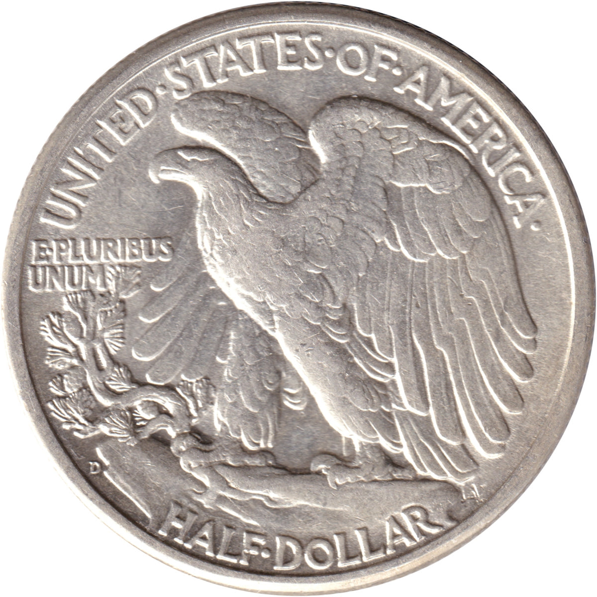 1945 D USA Half Dollar Almost Uncirculated (AU50)
