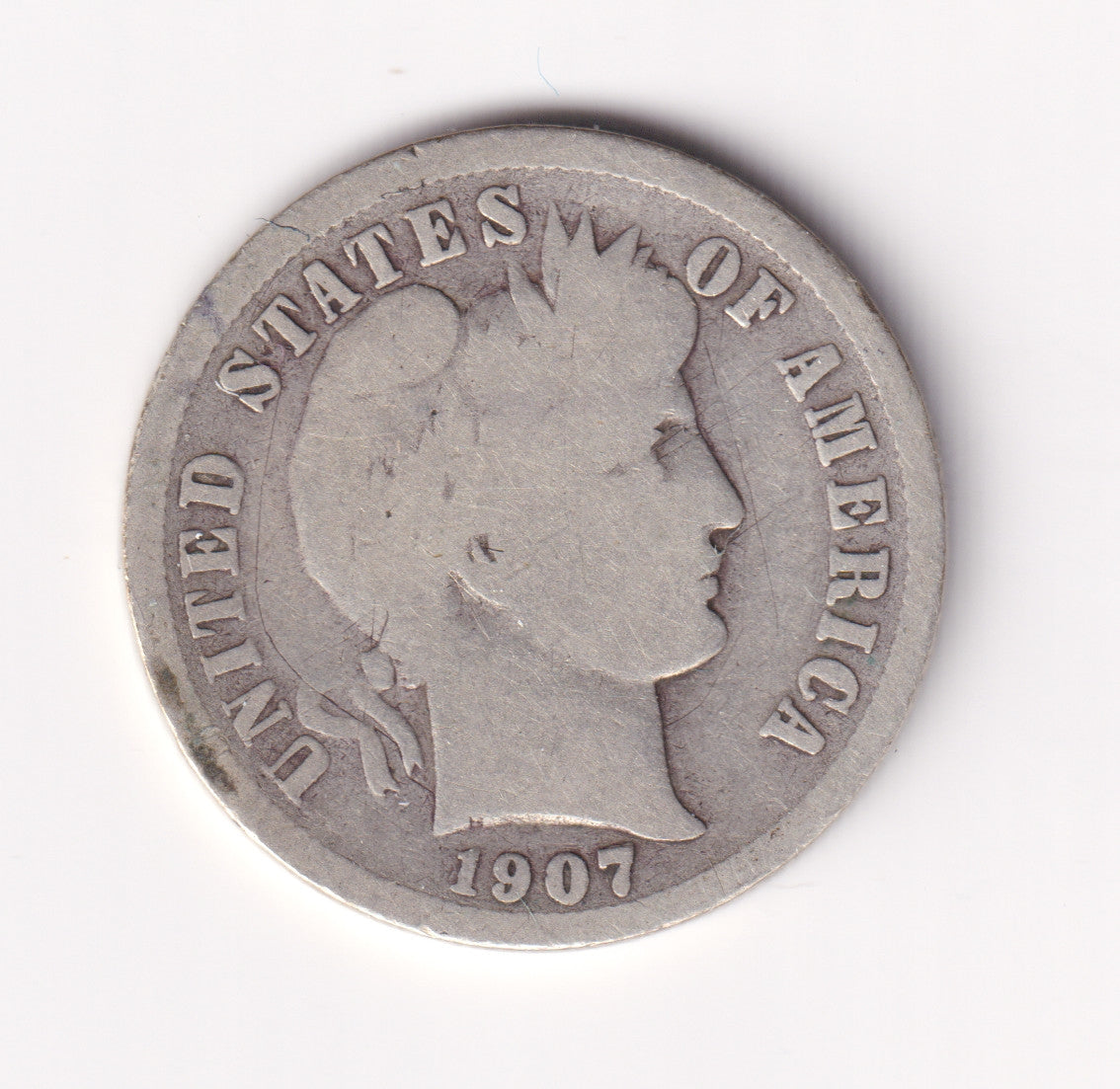 1907 D USA Dime Good (G4)