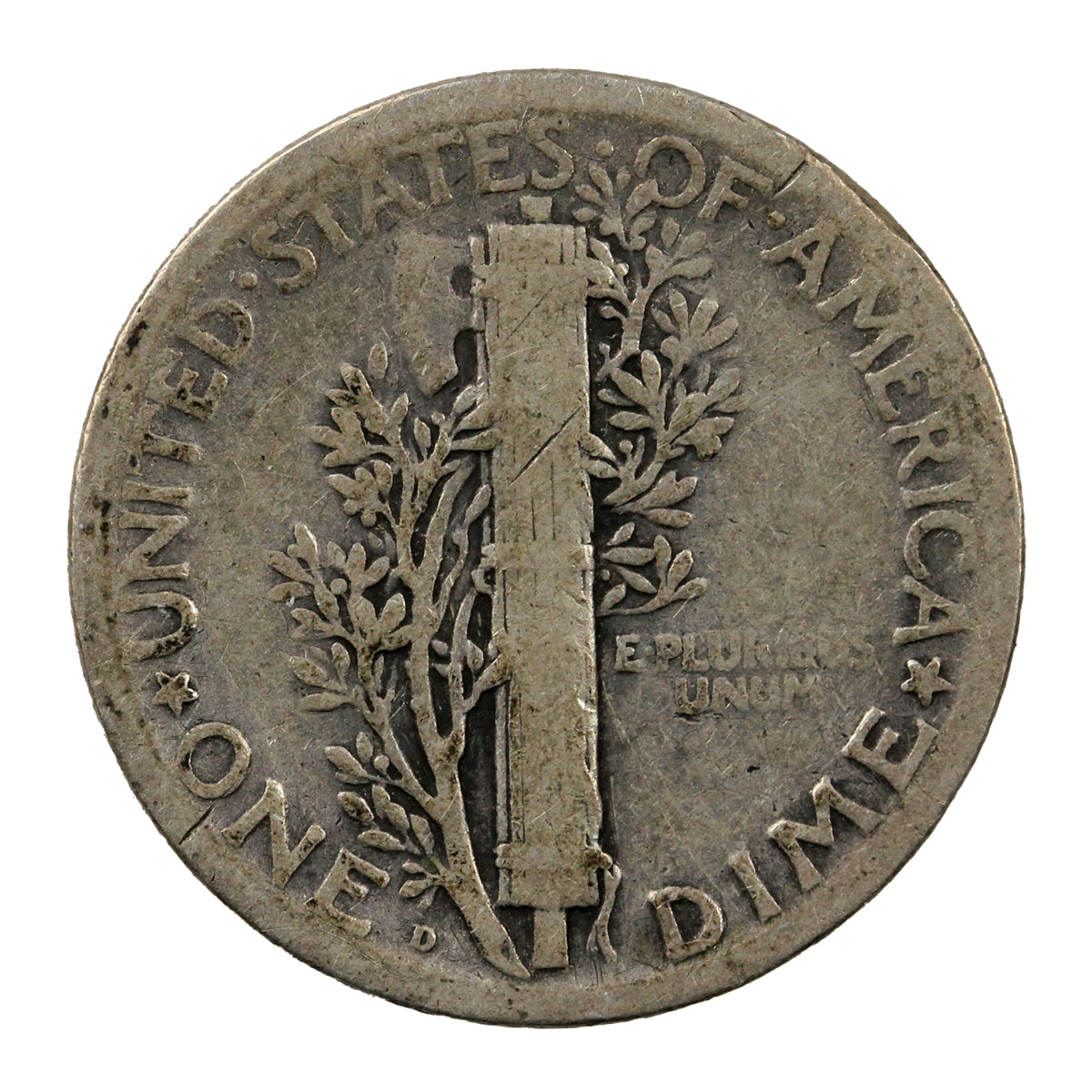 1925 D USA Dime Circulated