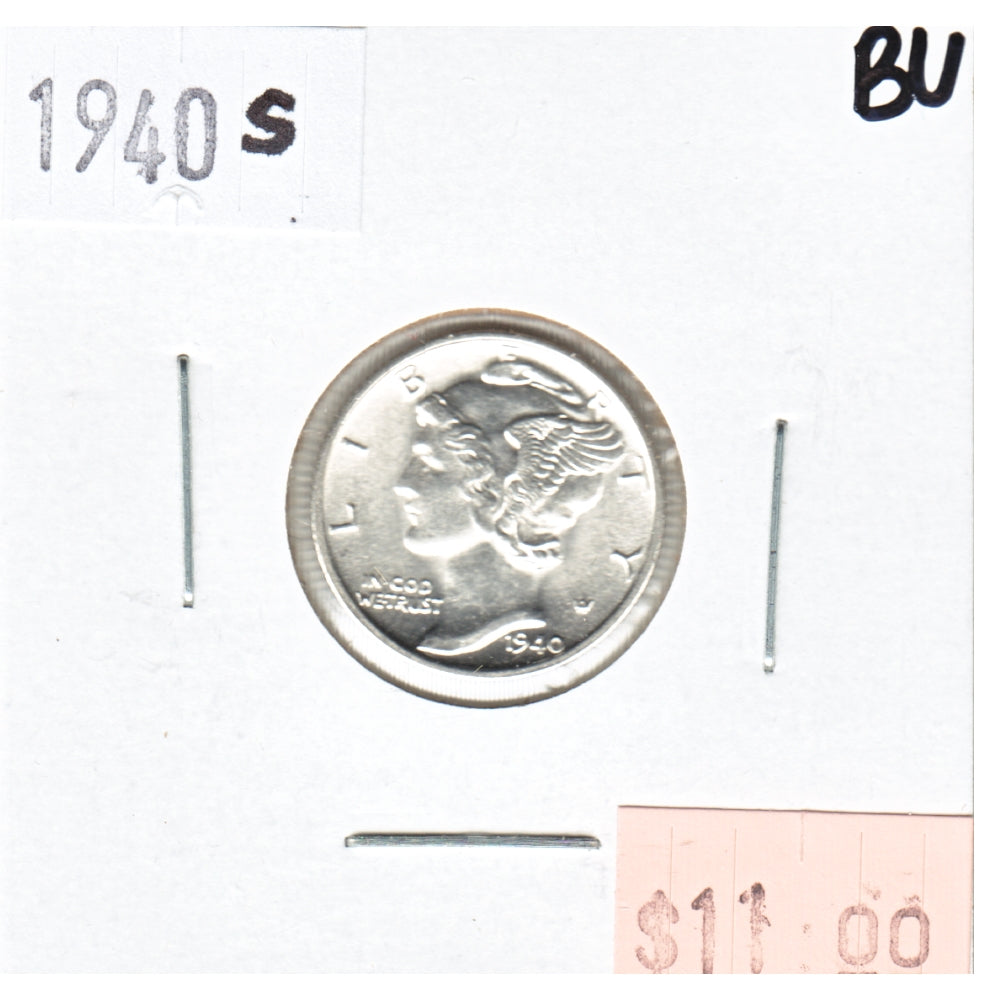 1940 S USA Dime Brilliant Uncirculated (MS63)