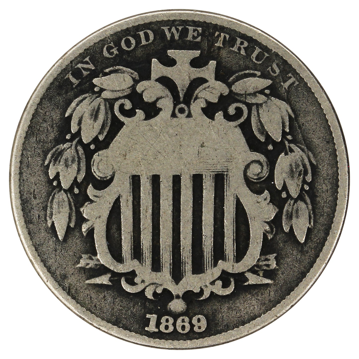 1869 USA Nickel Very Good (VG8)