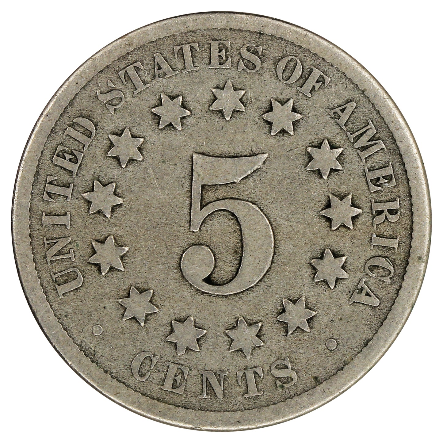 1869 USA Nickel About Good (AG3)