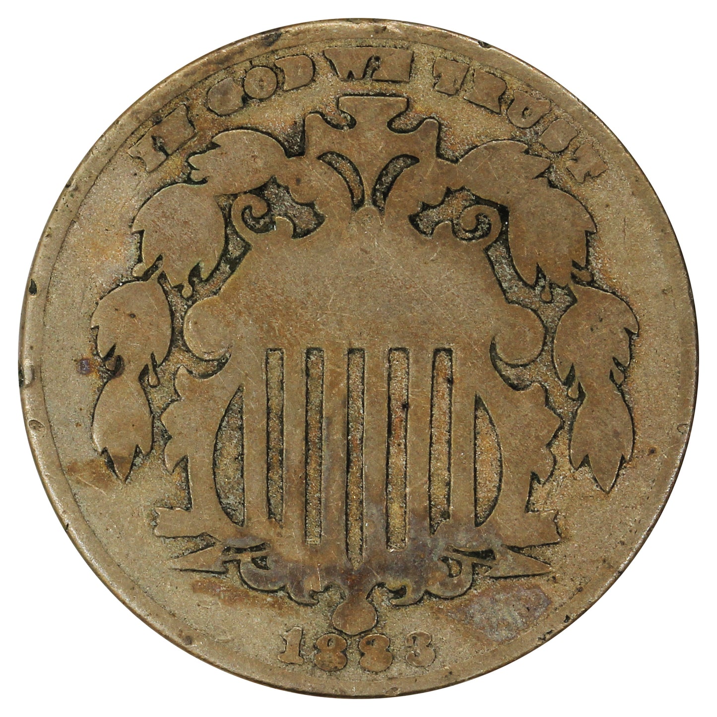 1883 Shield USA Nickel About Good (AG3)
