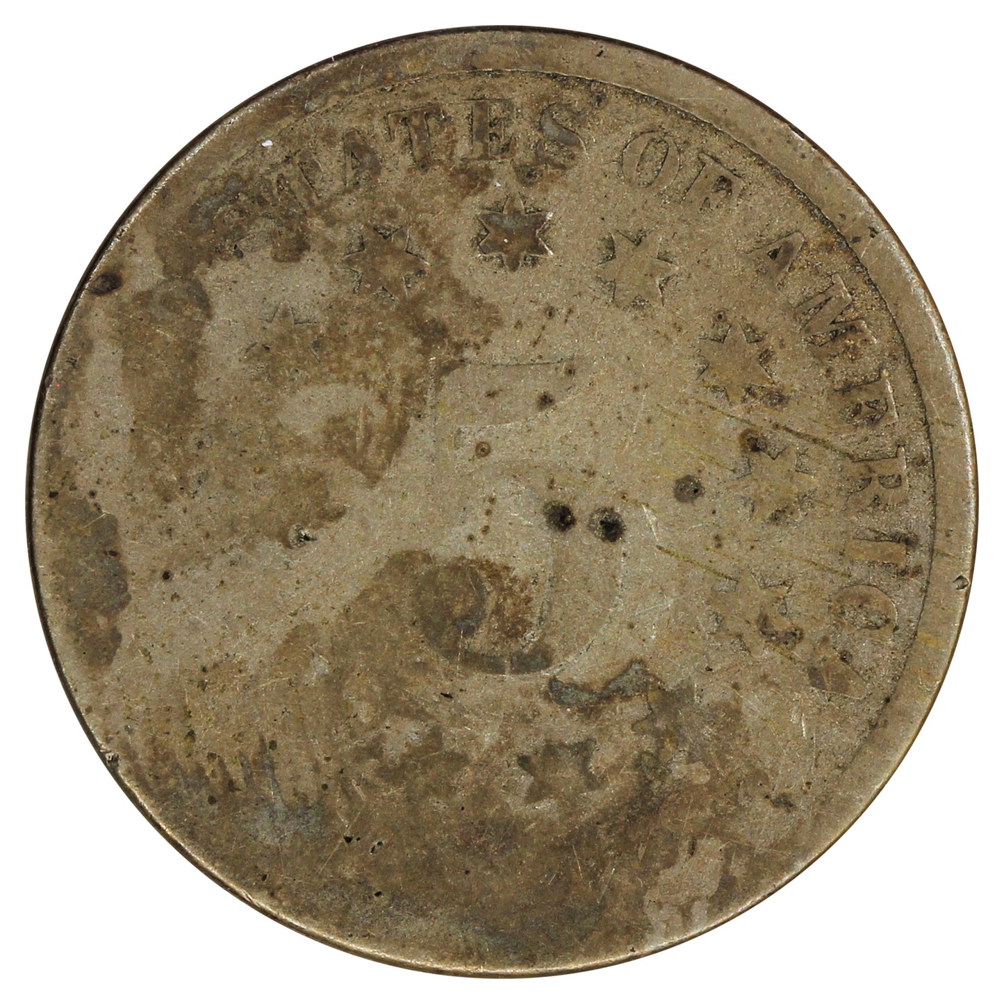 1883 Shield USA Nickel About Good (AG3)