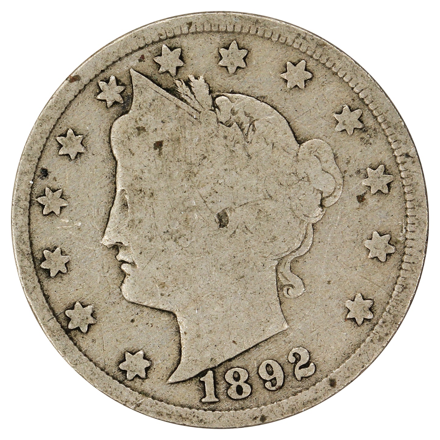 1892 USA Nickel Good (G4)