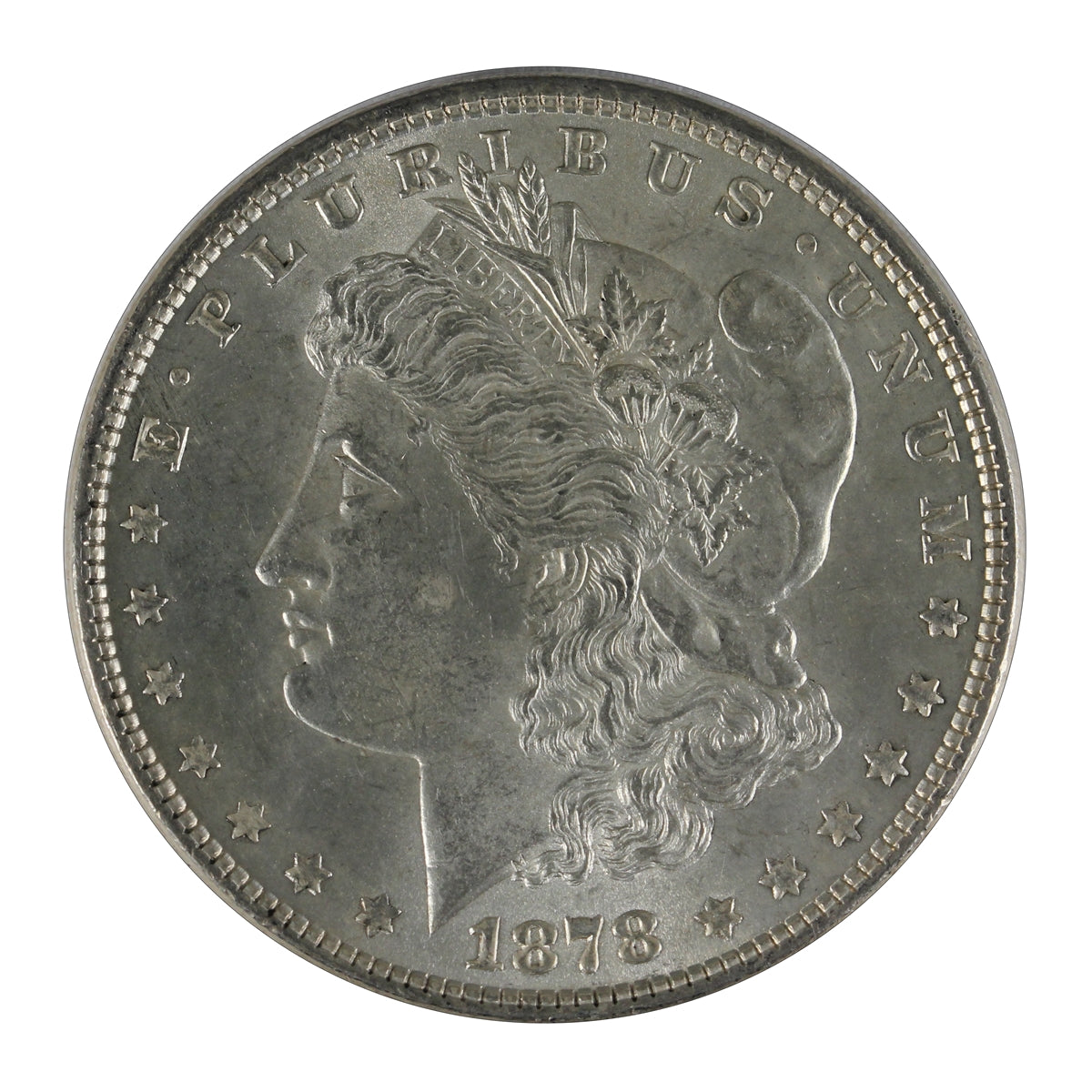 1878 7 Feathers 3rd Reverse USA Dollar Choice Brilliant Uncirculated (MS64) $