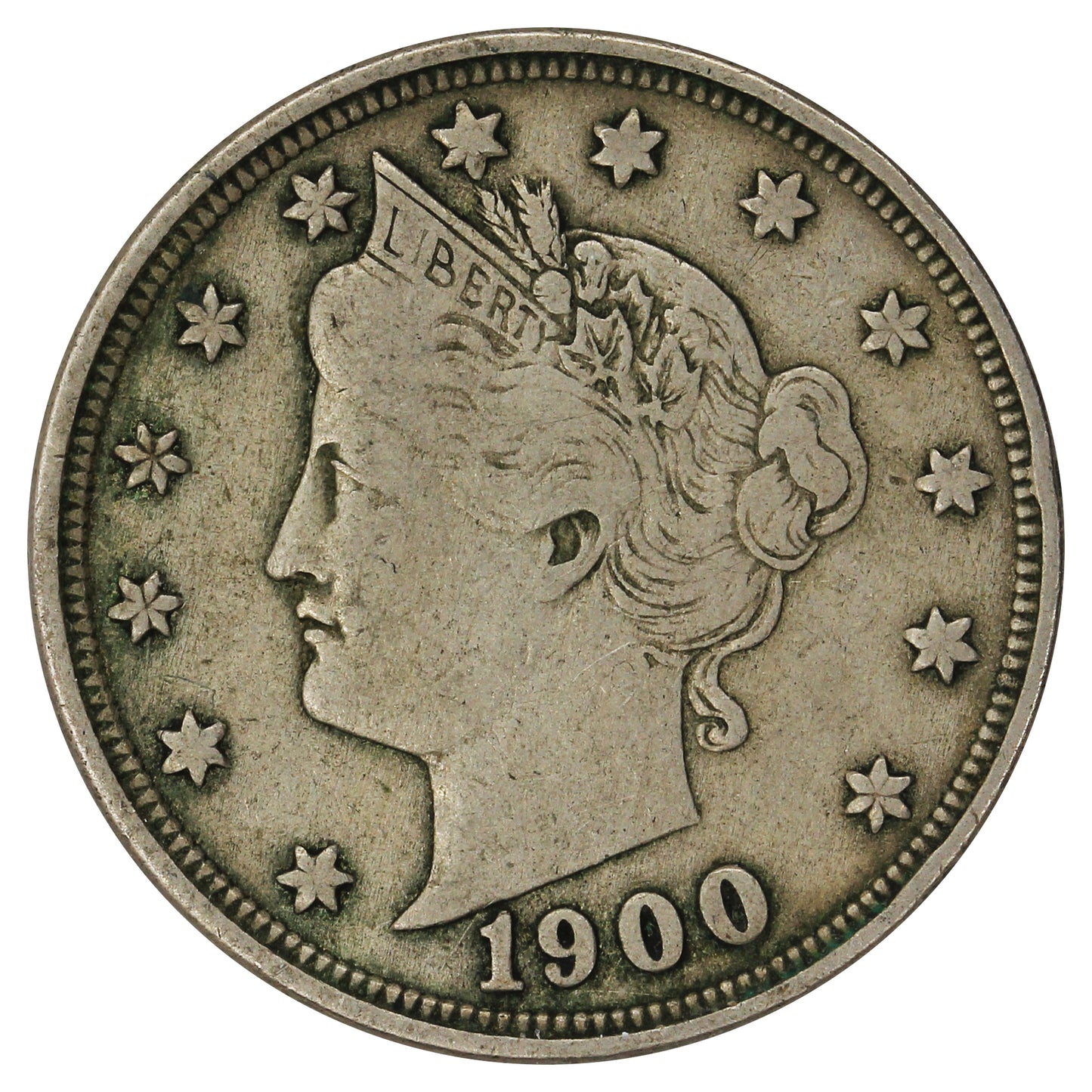 1900 USA Nickel F-VF (F15)