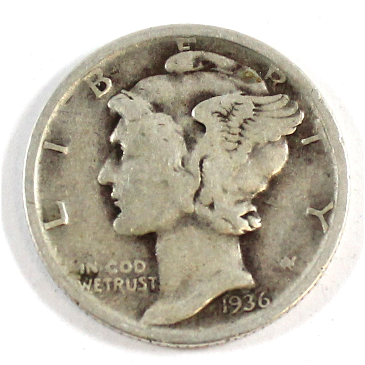 1936 D USA Dime Circulated