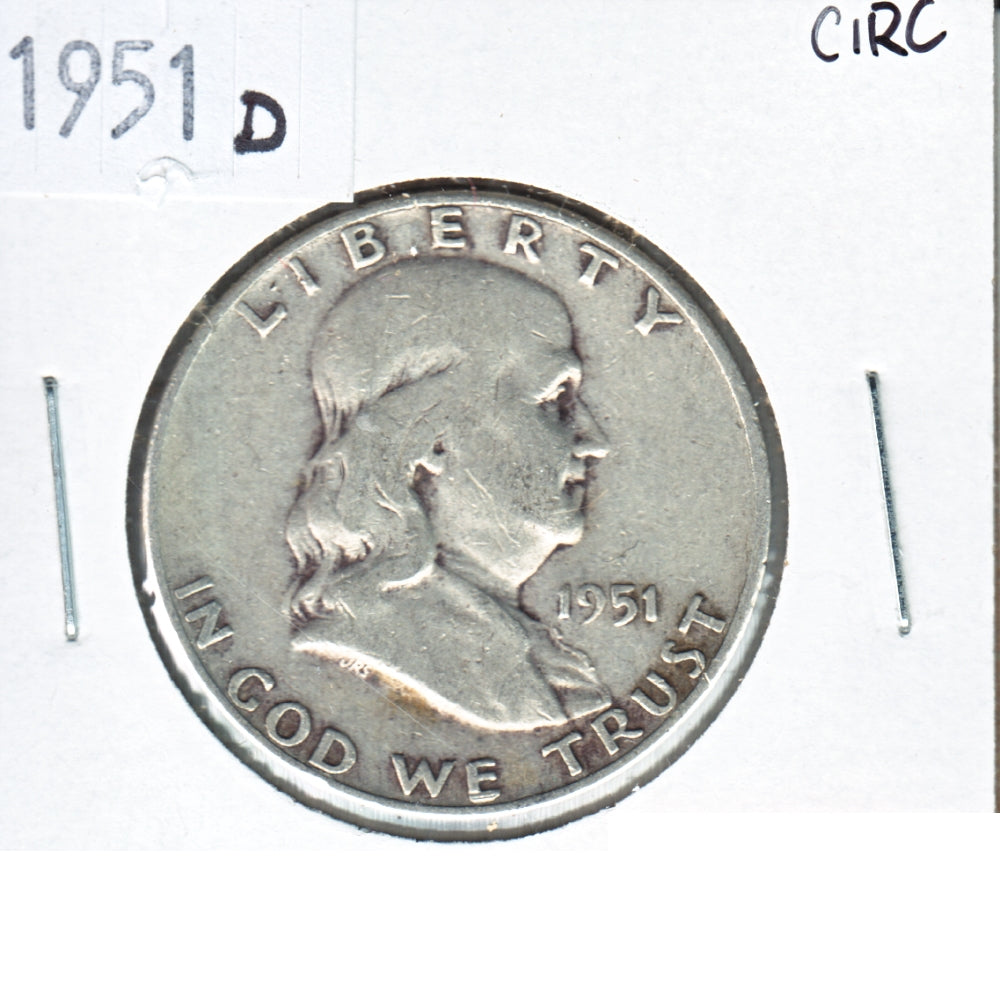 1951 D USA Half Dollar Circulated