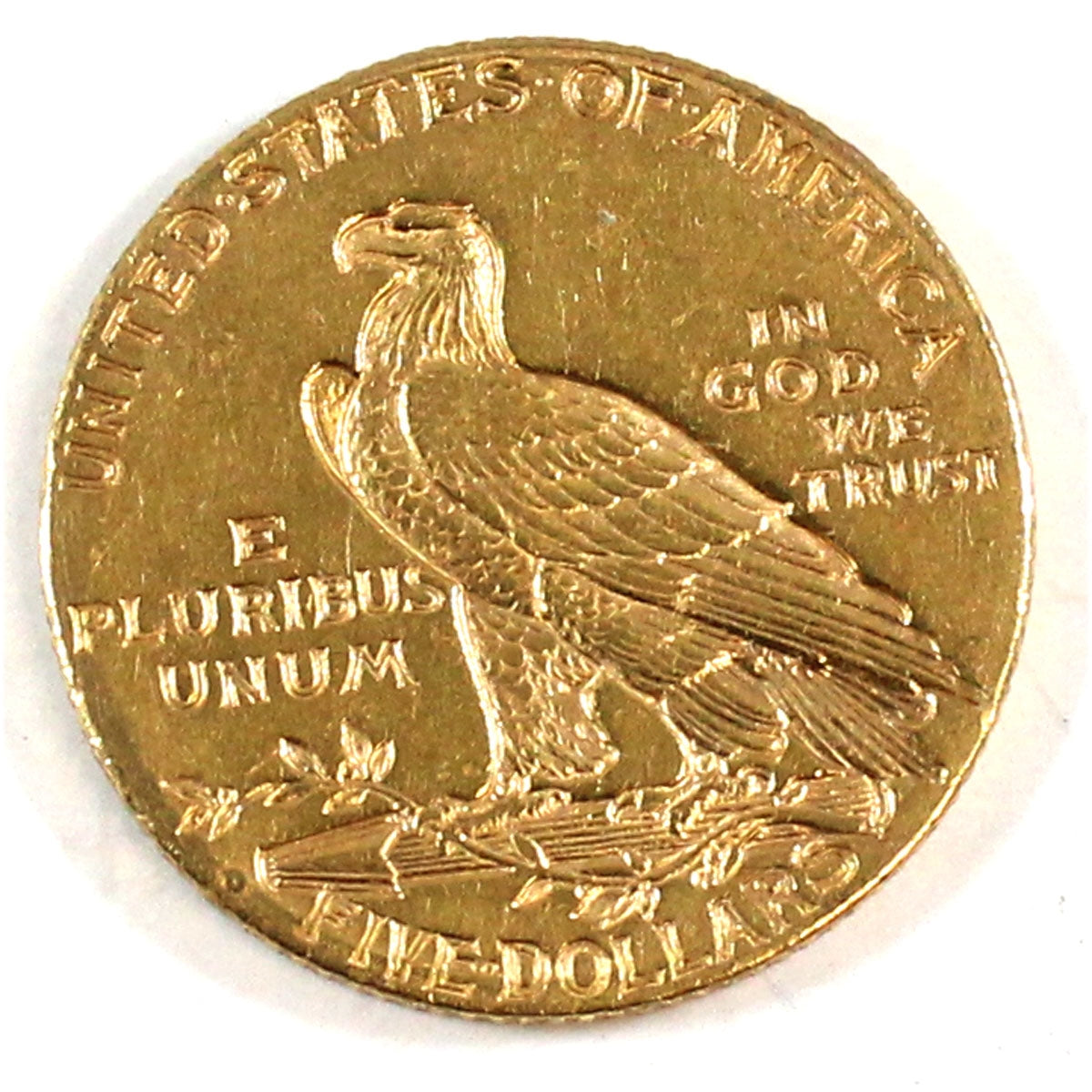 1909 D USA $5.00 Gold Extra Fine (EF40) Scratched $
