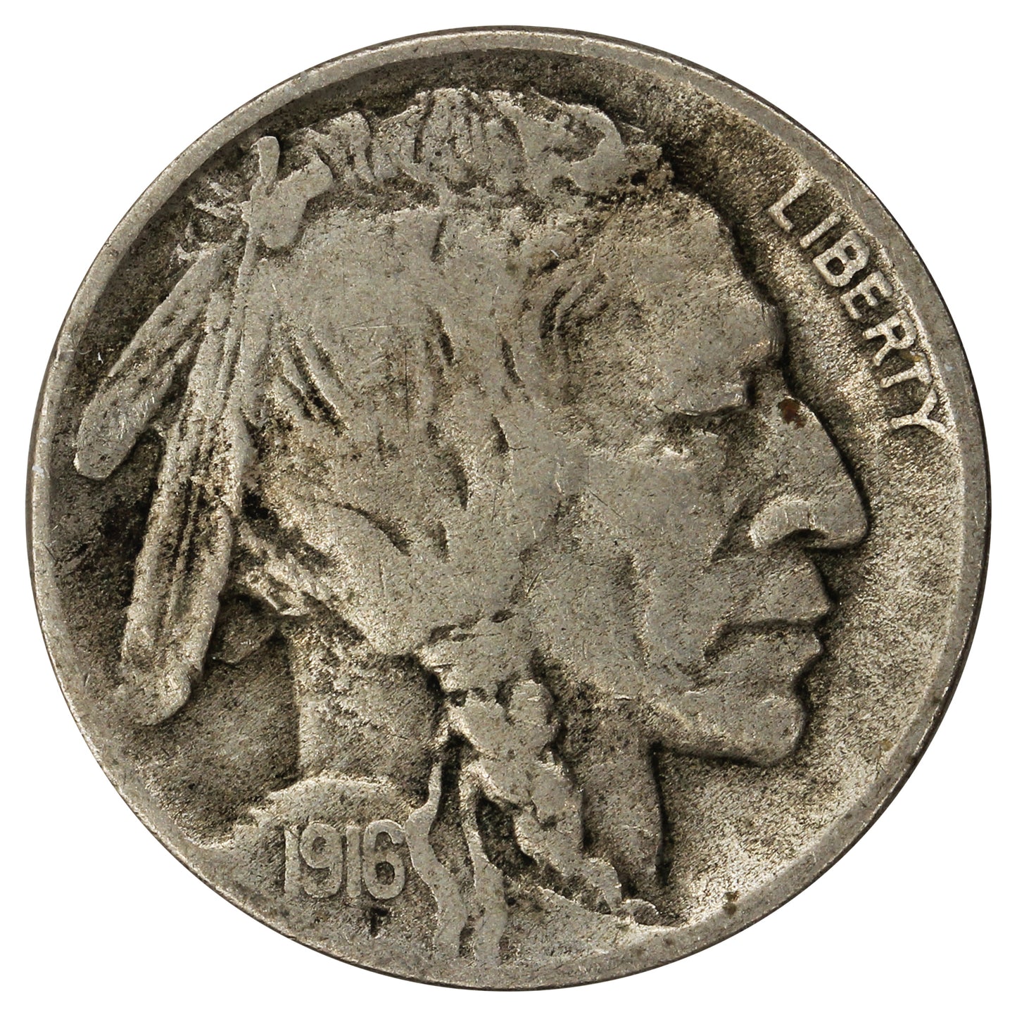 1916 D USA Nickel Fine (F12)