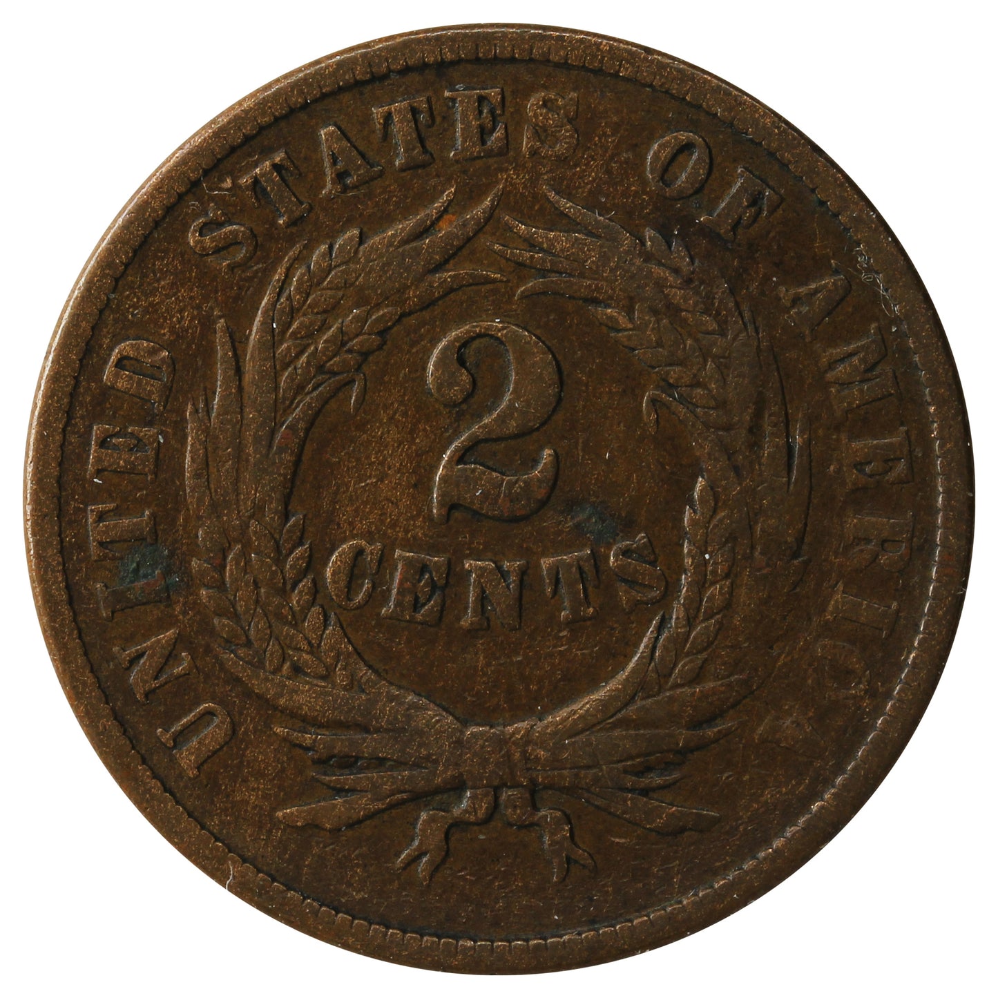 1865 USA 2 Cents F-VF (F15)