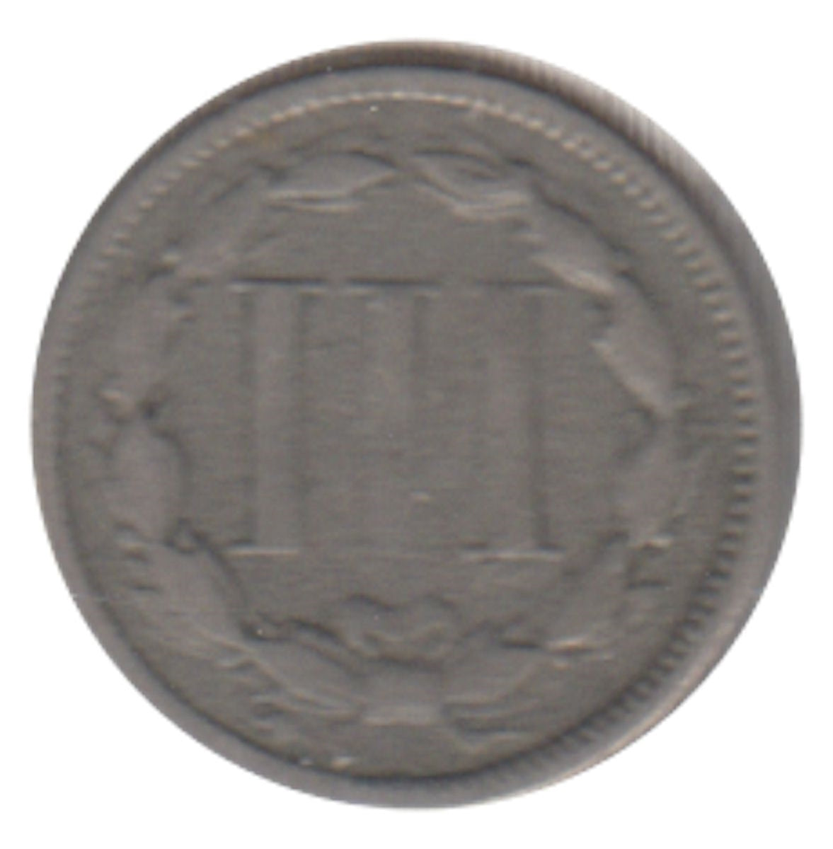 1866 Nickel USA 3 Cents Fine (F12)