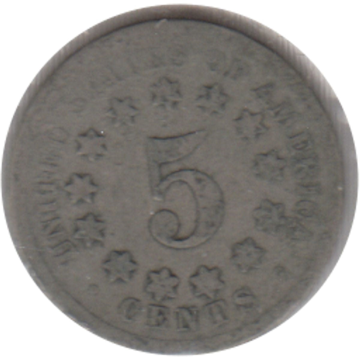 1868 USA Nickel About Good (AG3)