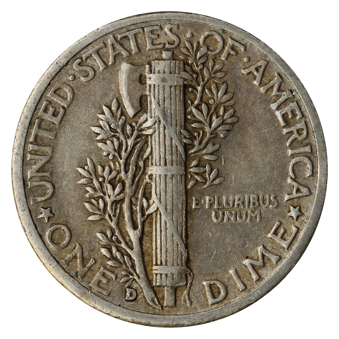 1943 D USA Dime Very Fine (VF20)