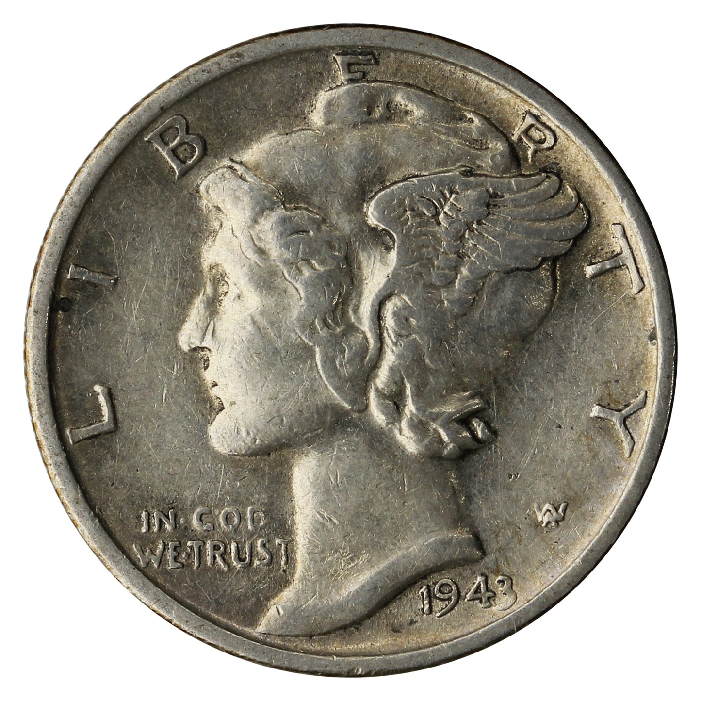 1943 S USA Dime VF-EF (VF-30)