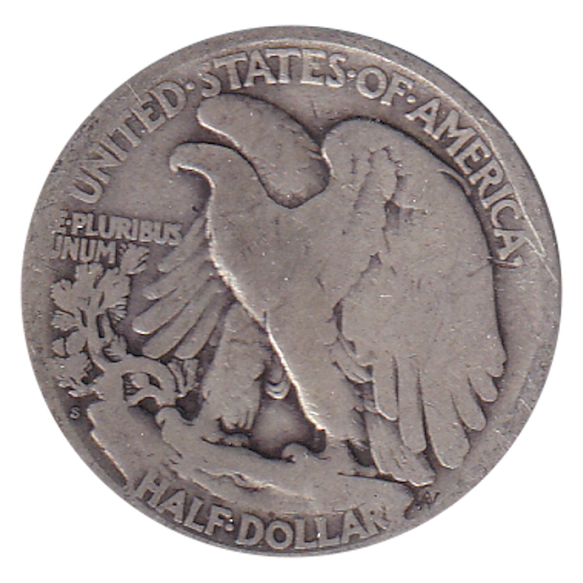 1917 S Reverse Mintmark USA Half Dollar Circulated