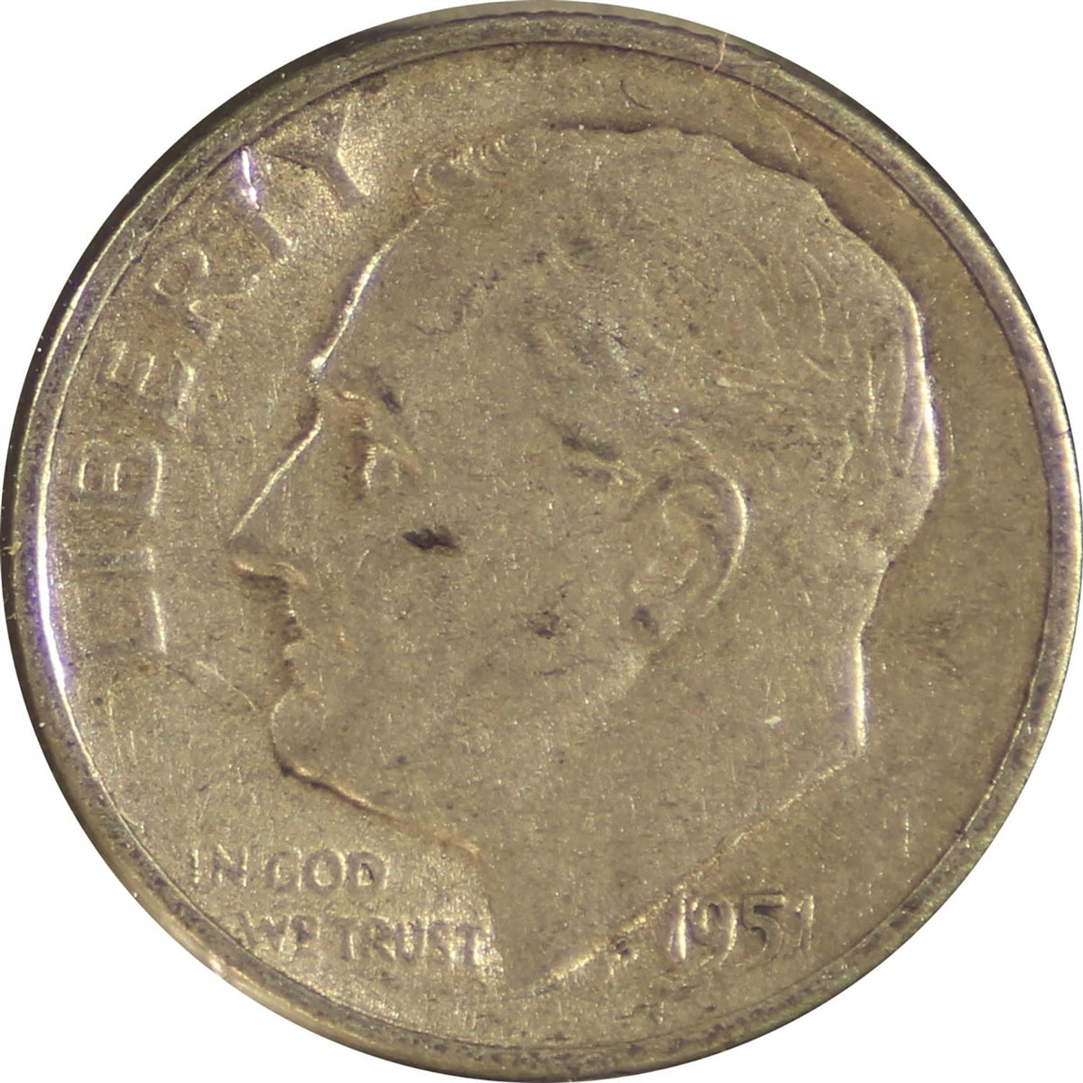 1951 S USA Dime Circulated