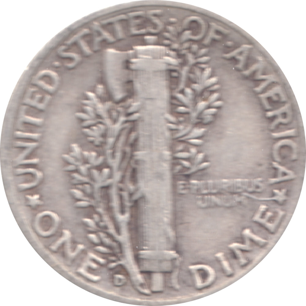 1943 D USA Dime Circulated