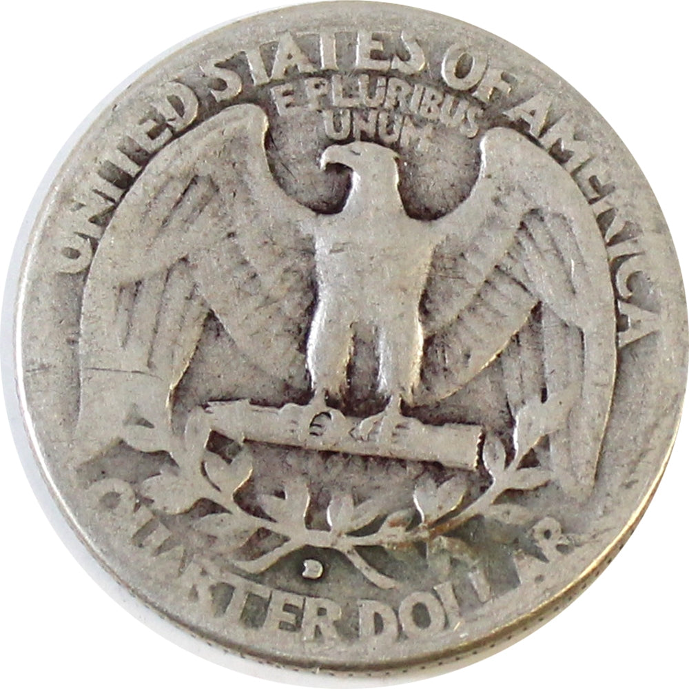 1934 D Heavy Motto USA Quarter Very Good (VG8)