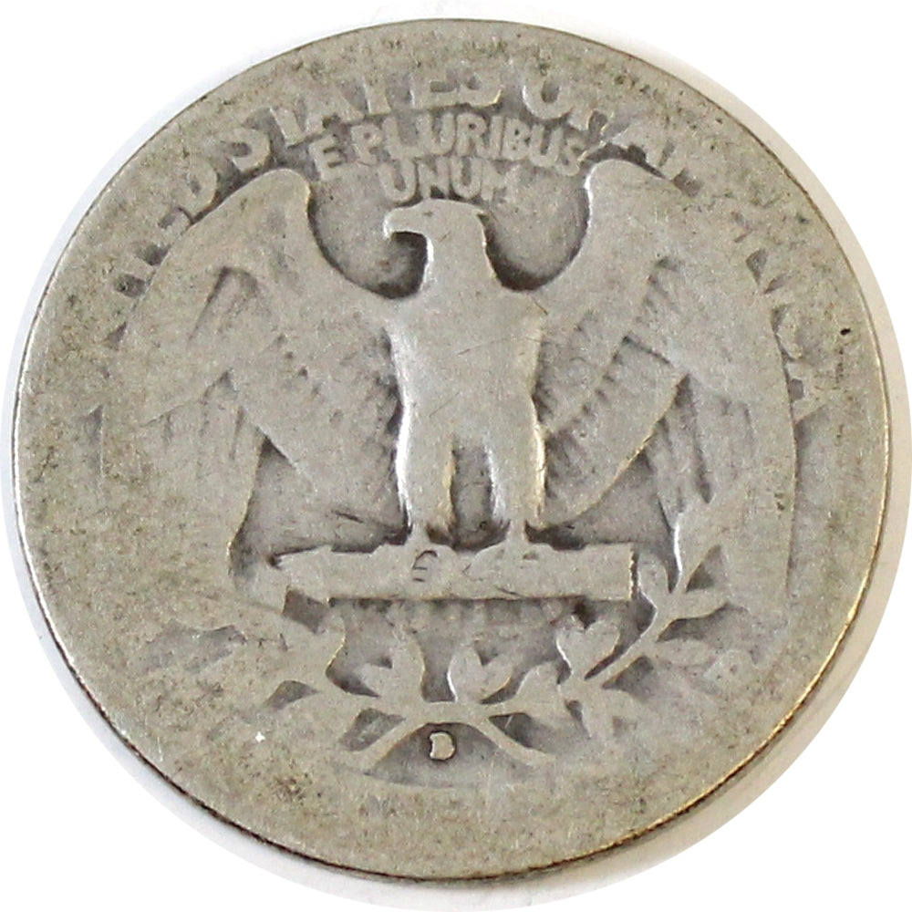 1934 D Heavy Motto USA Quarter About Good (AG3)