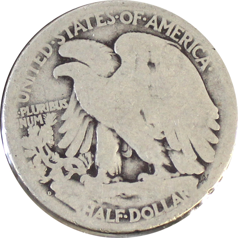 1918 D USA Half Dollar About Good (AG3)