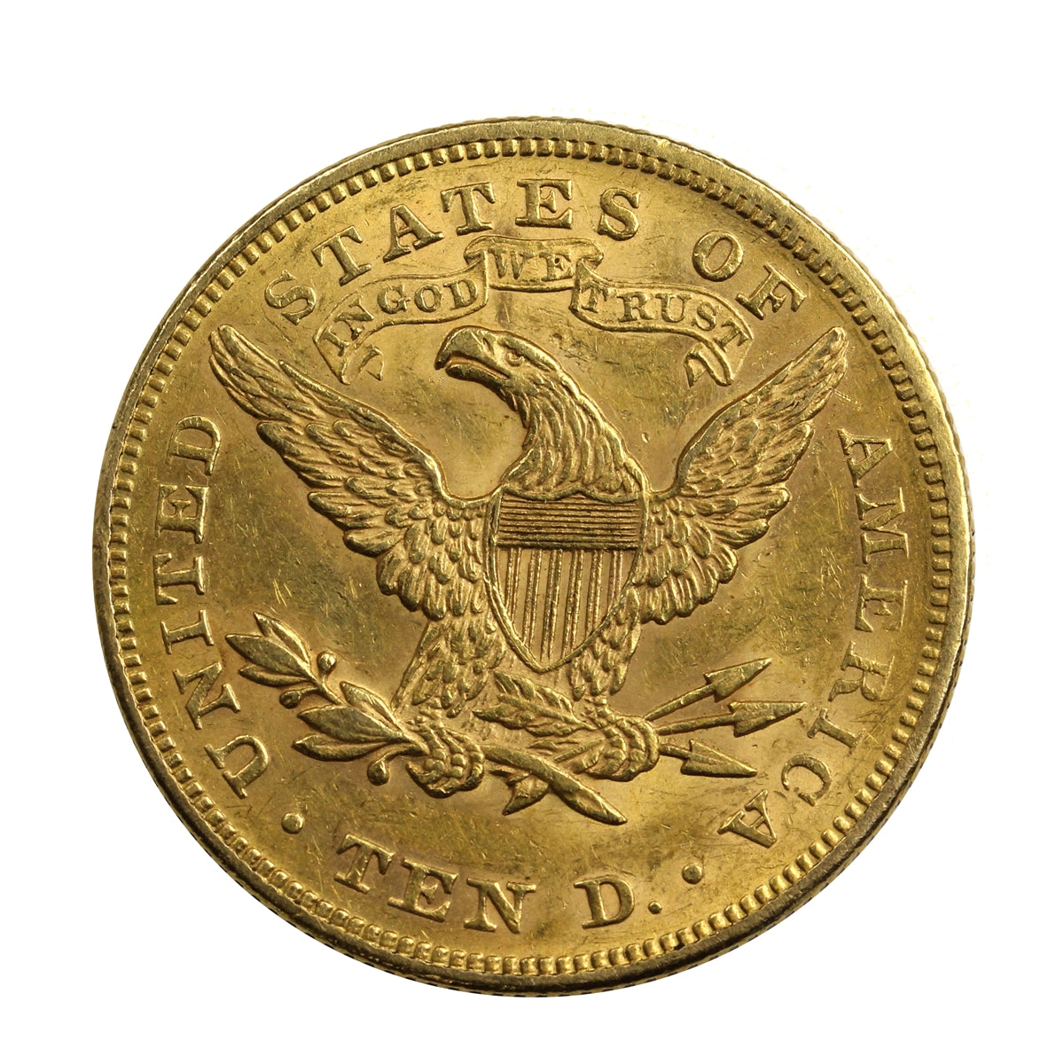 1879 USA $10 Gold Eagle AU-UNC (AU55)
