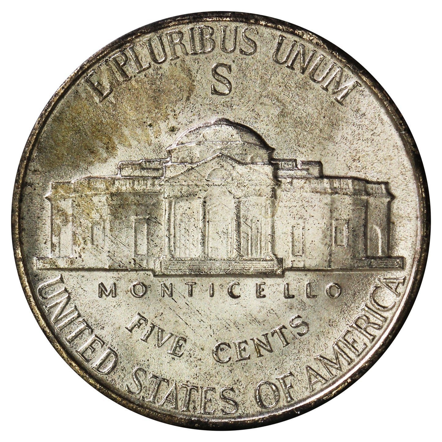 1943 S USA Silver Nickel Brilliant Uncirculated (MS63)