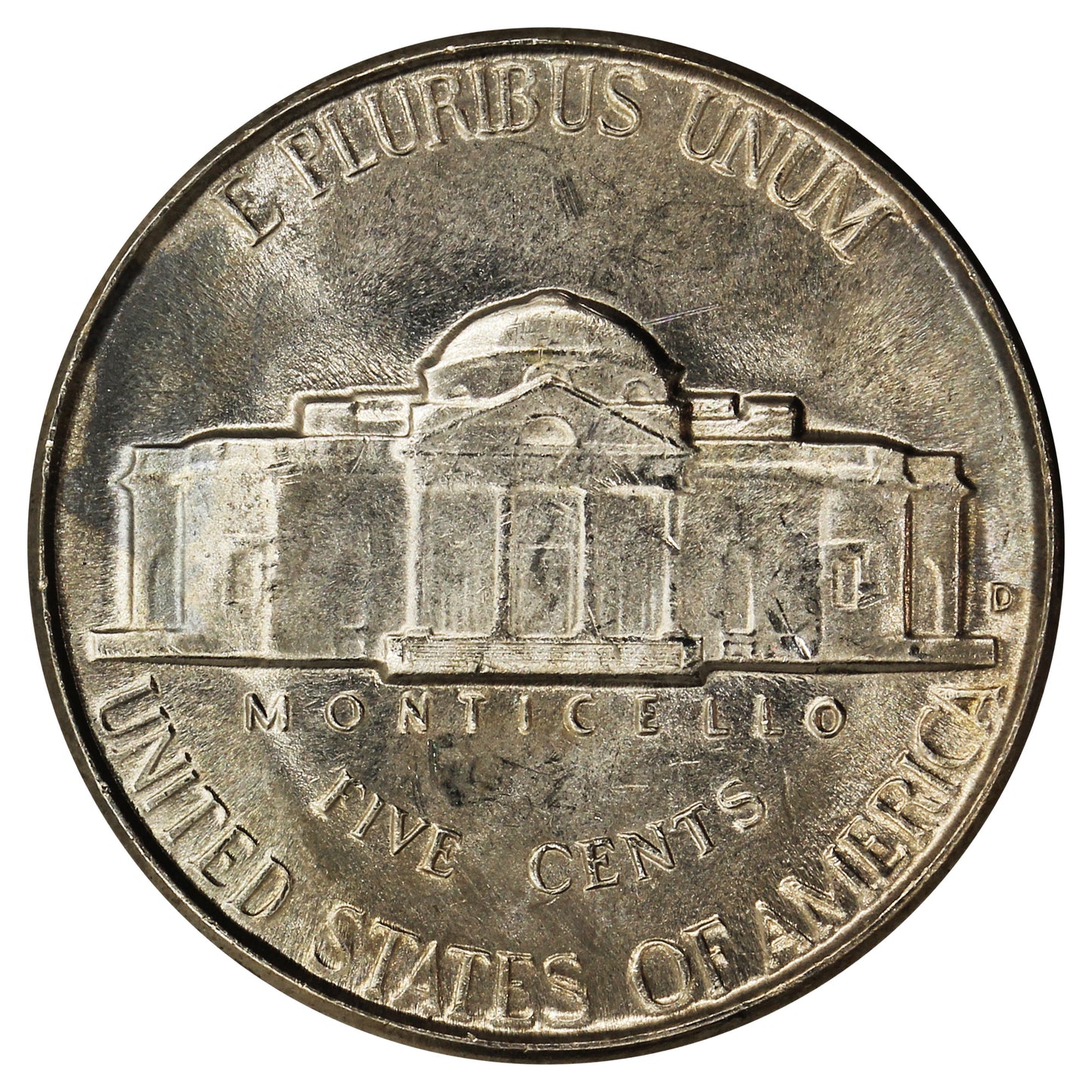 1950 D USA Nickel Brilliant Uncirculated (MS63)