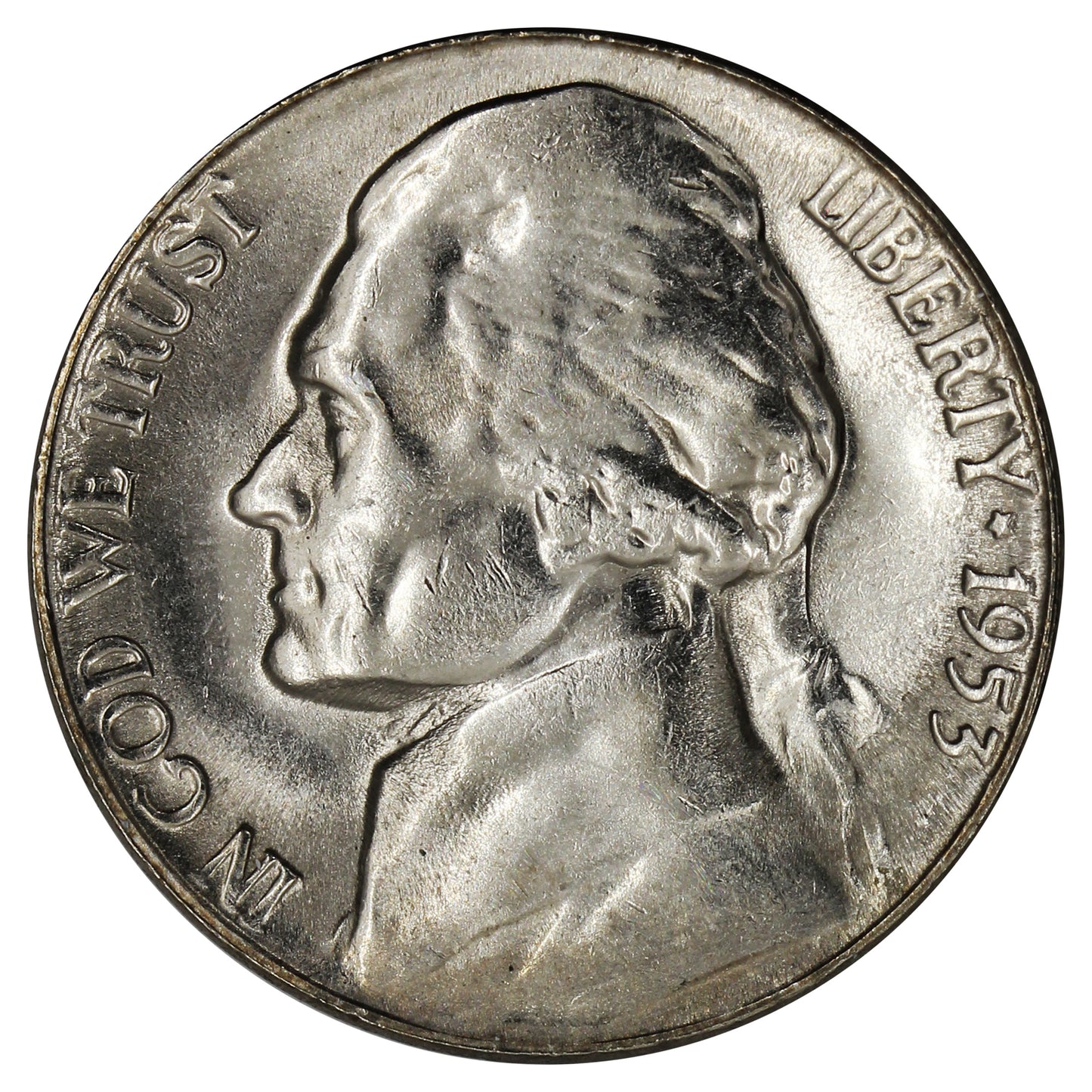 1953 S USA Nickel Choice Brilliant Uncirculated (MS64)