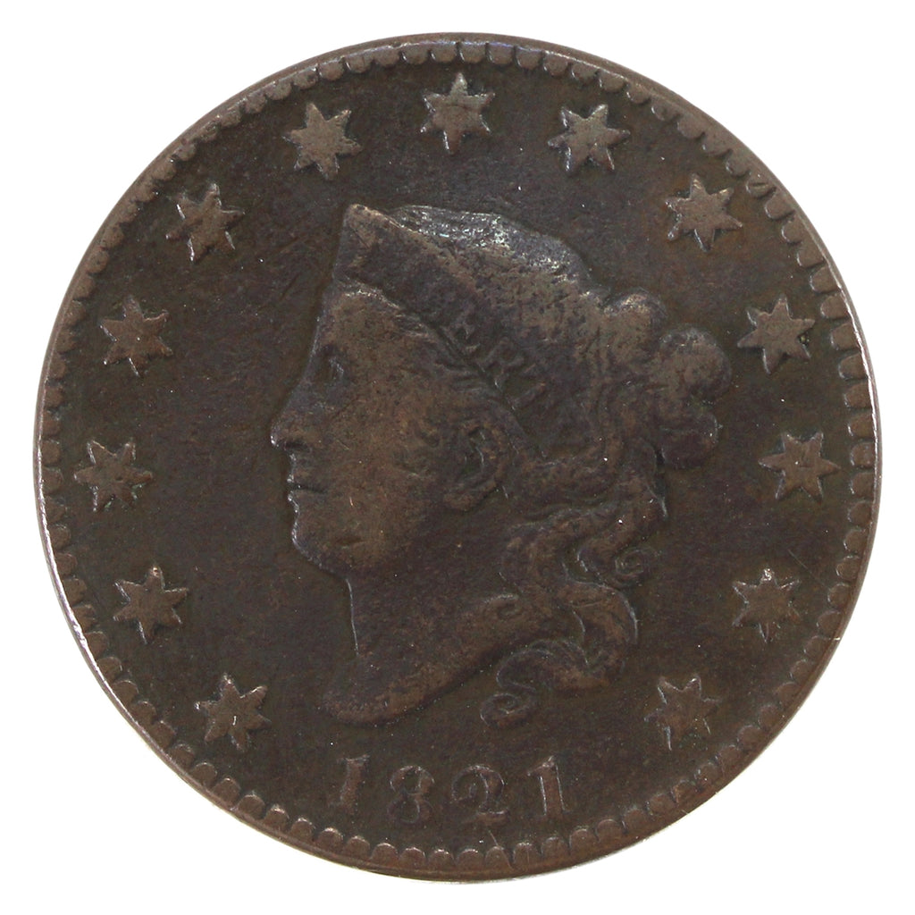 1821 USA Cent VG-F (VG10) $