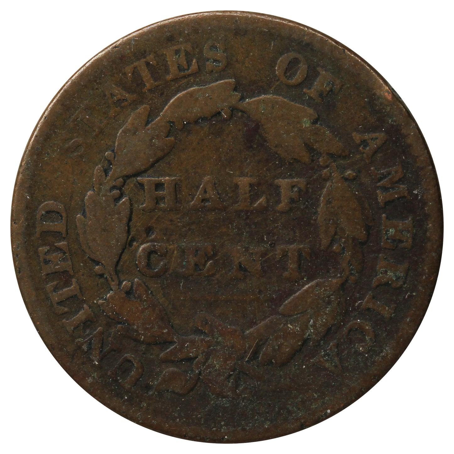 1828 12 Stars USA Half Cent Good (G4) $