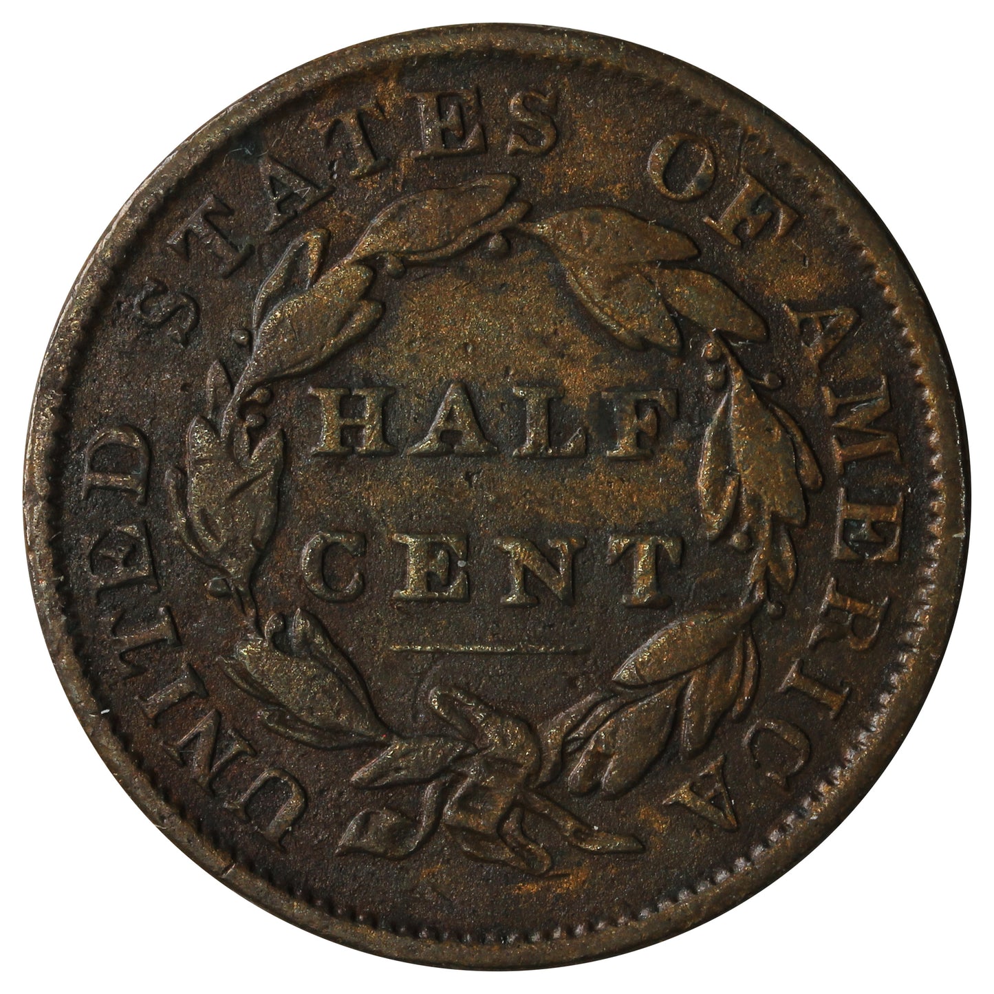 1833 USA Half Cent Very Good (VG8)