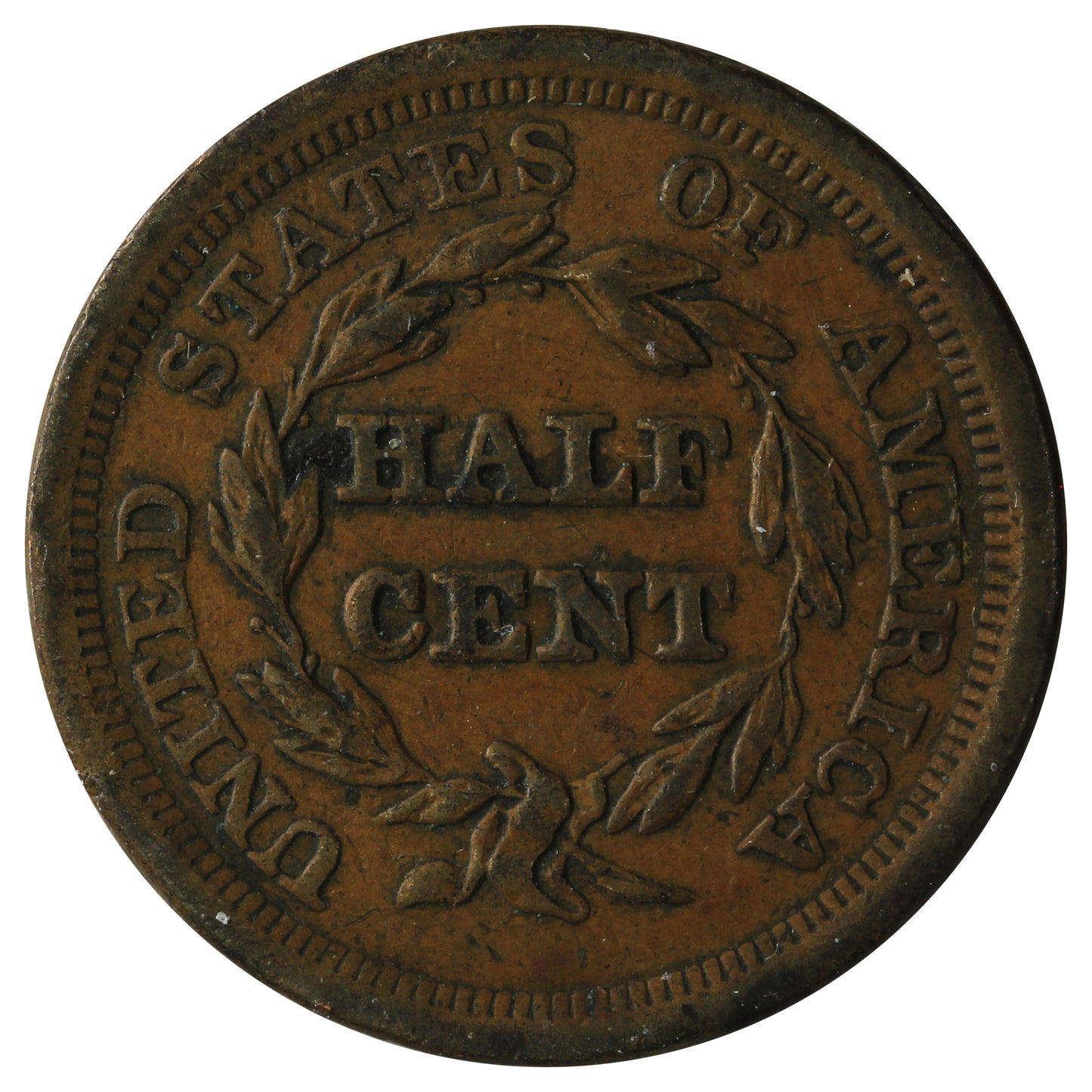 1856 USA Half Cent Extra Fine (EF40) $
