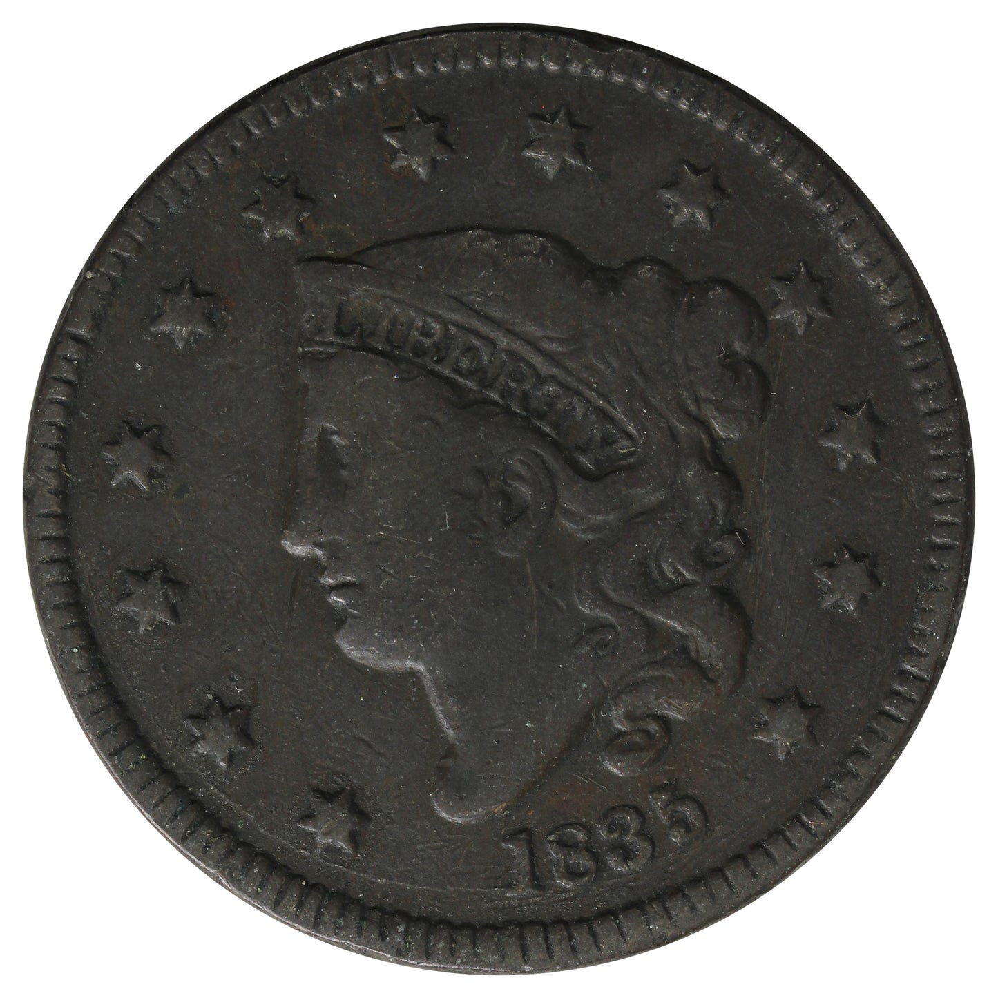 1835 Small 8 & Stars USA Cent Very Fine (VF-20) $