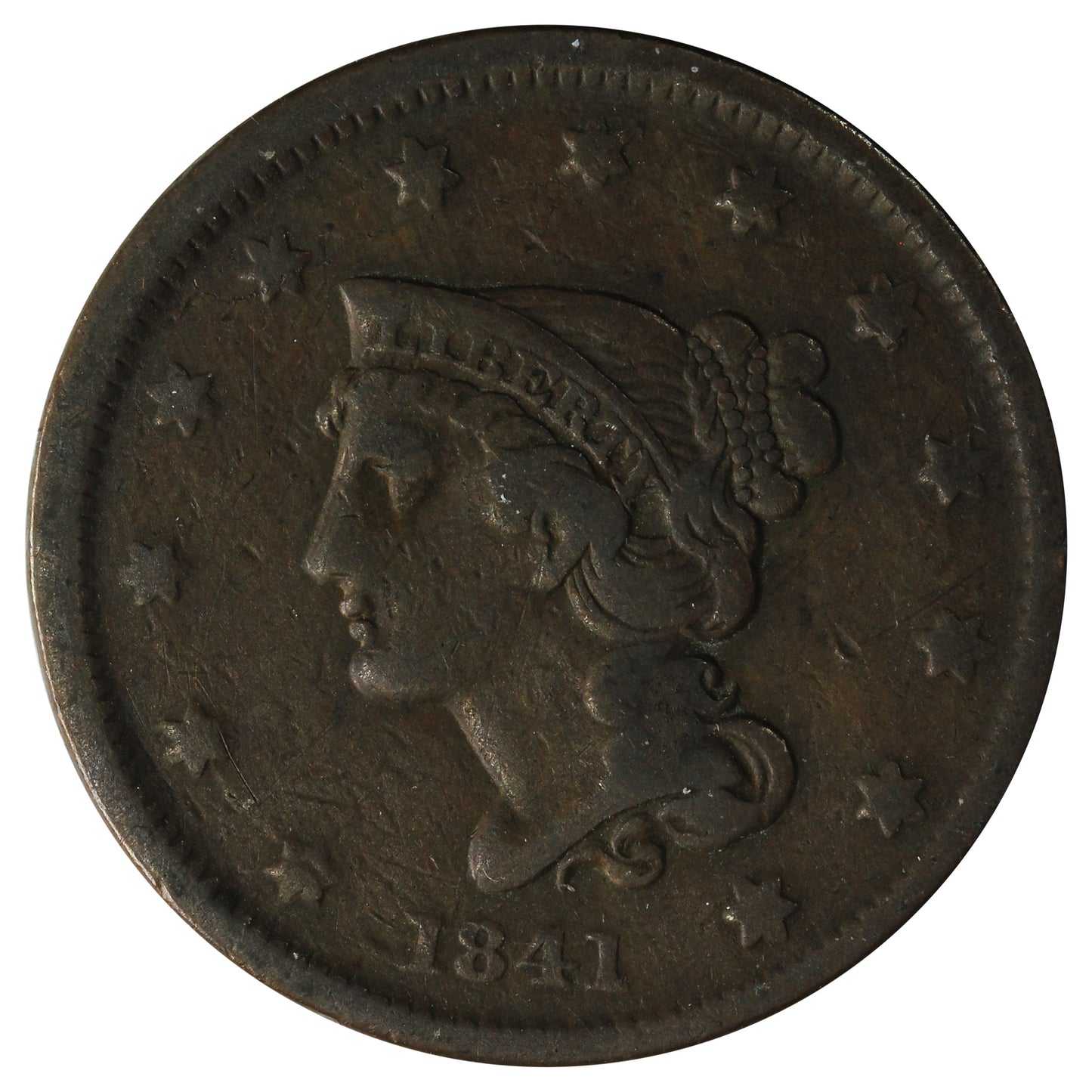1841 USA Cent F-VF (F-15) $