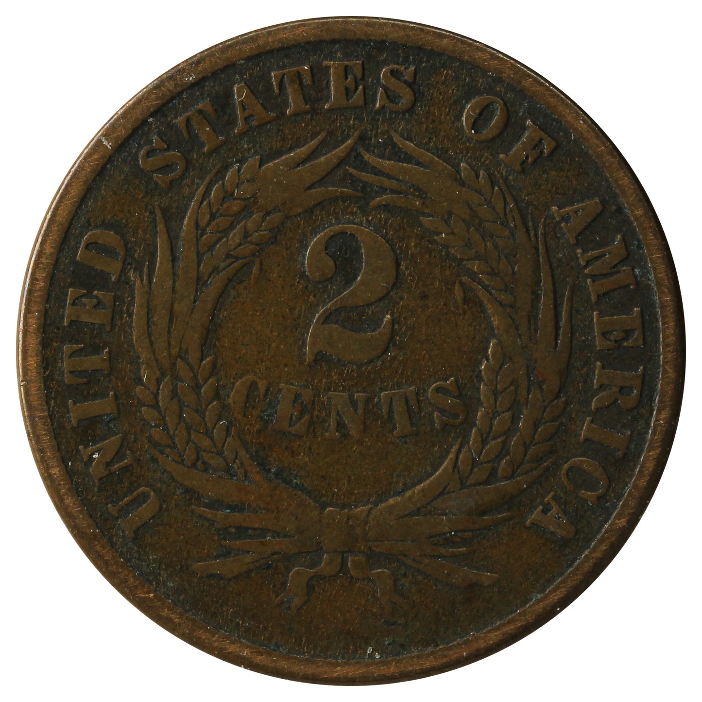 1866 USA 2 Cents Very Fine (VF20) $