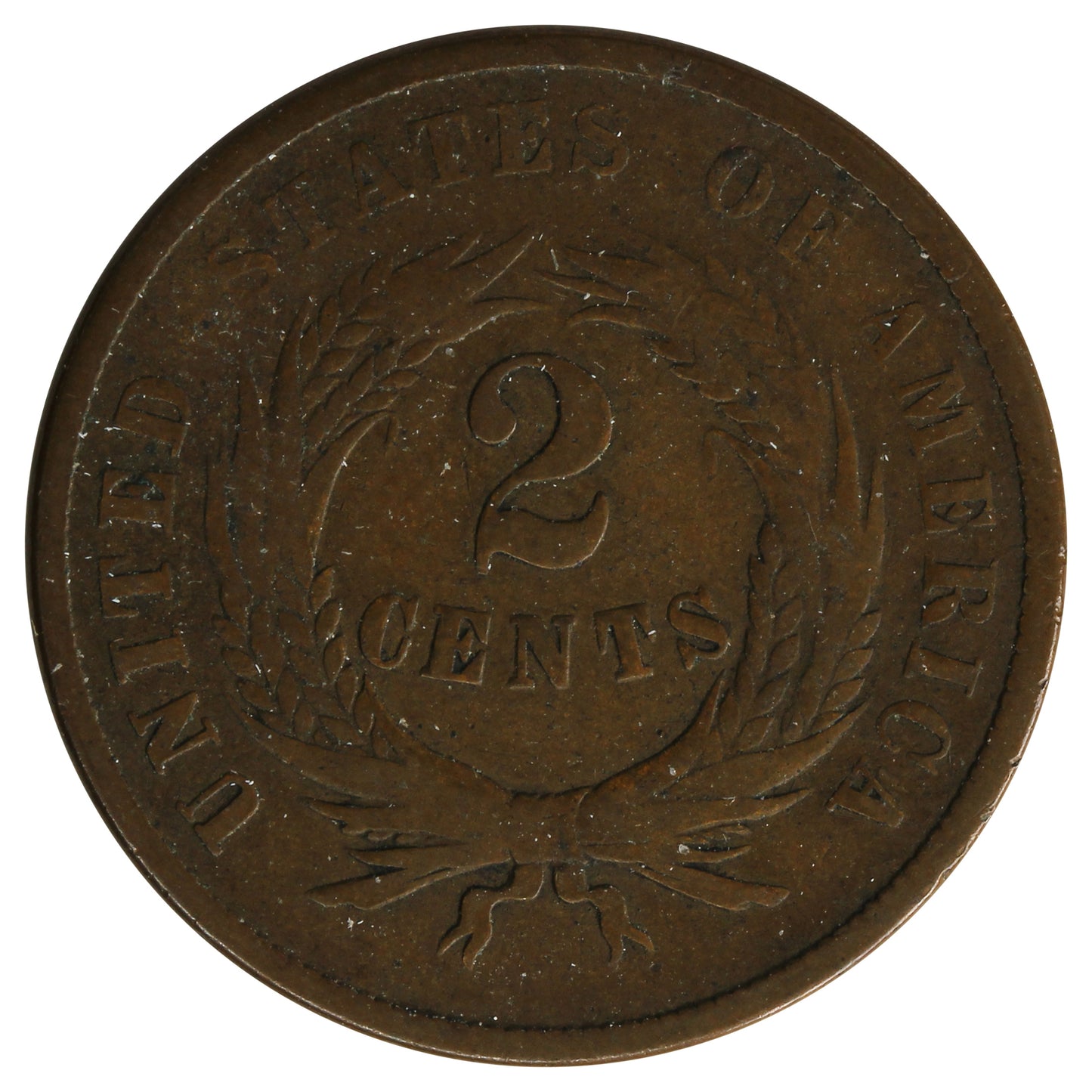 1867 USA 2 Cents Fine (F12) $