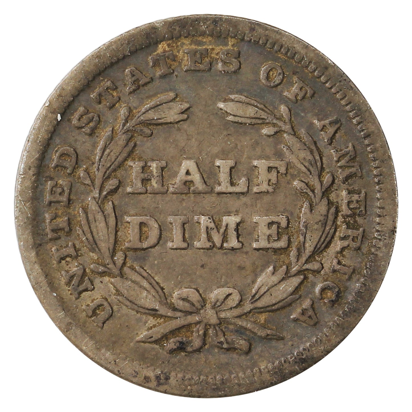1838 No Drapery, Small Stars USA Half Dime F-VF (F15) $