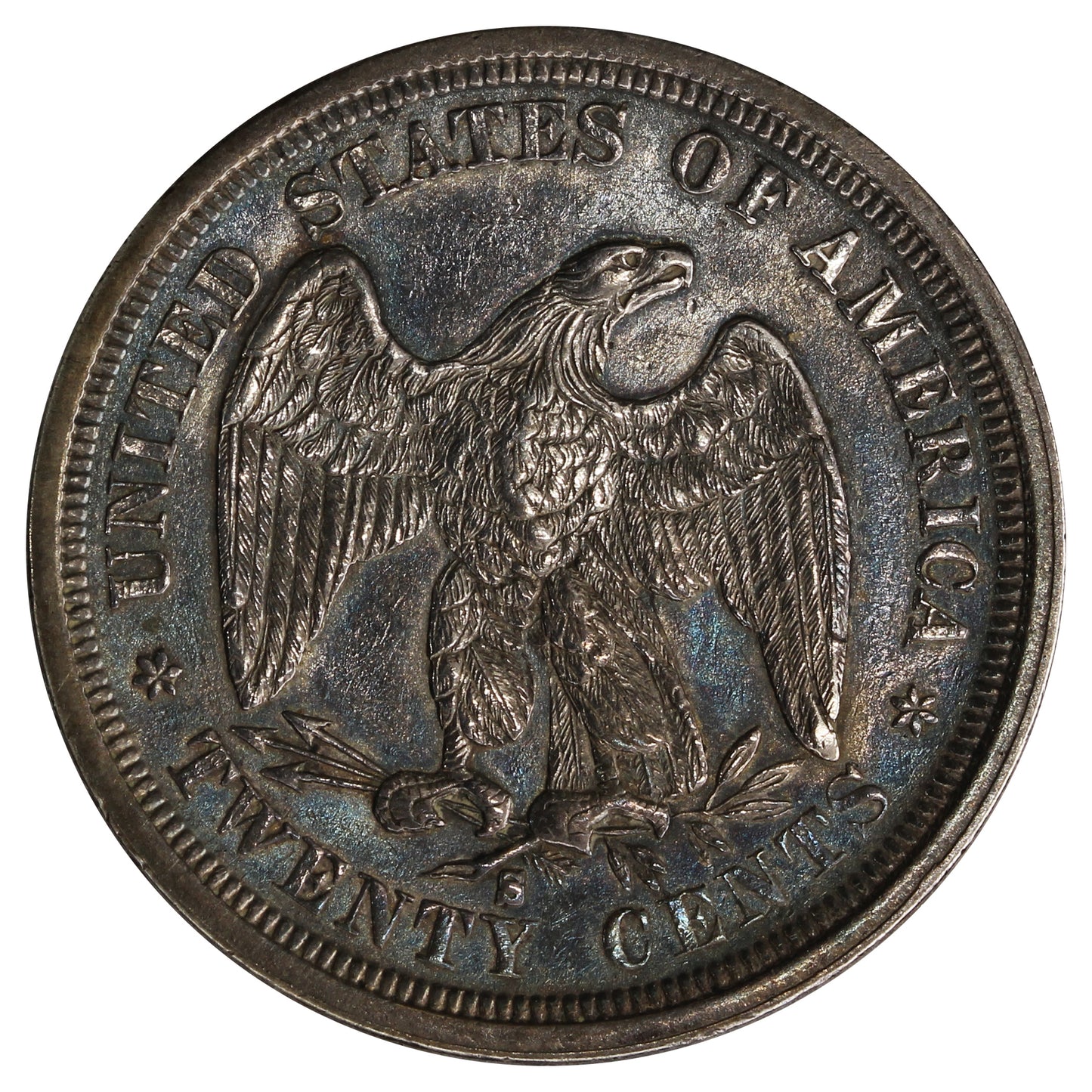 1875 S USA 20 Cents Extra Fine (EF40) $