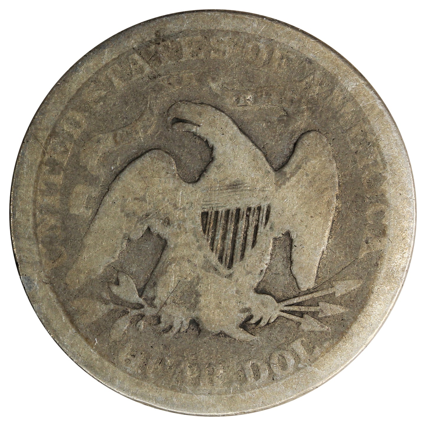 1873 Open 3 USA Quarter About Good (AG3) $