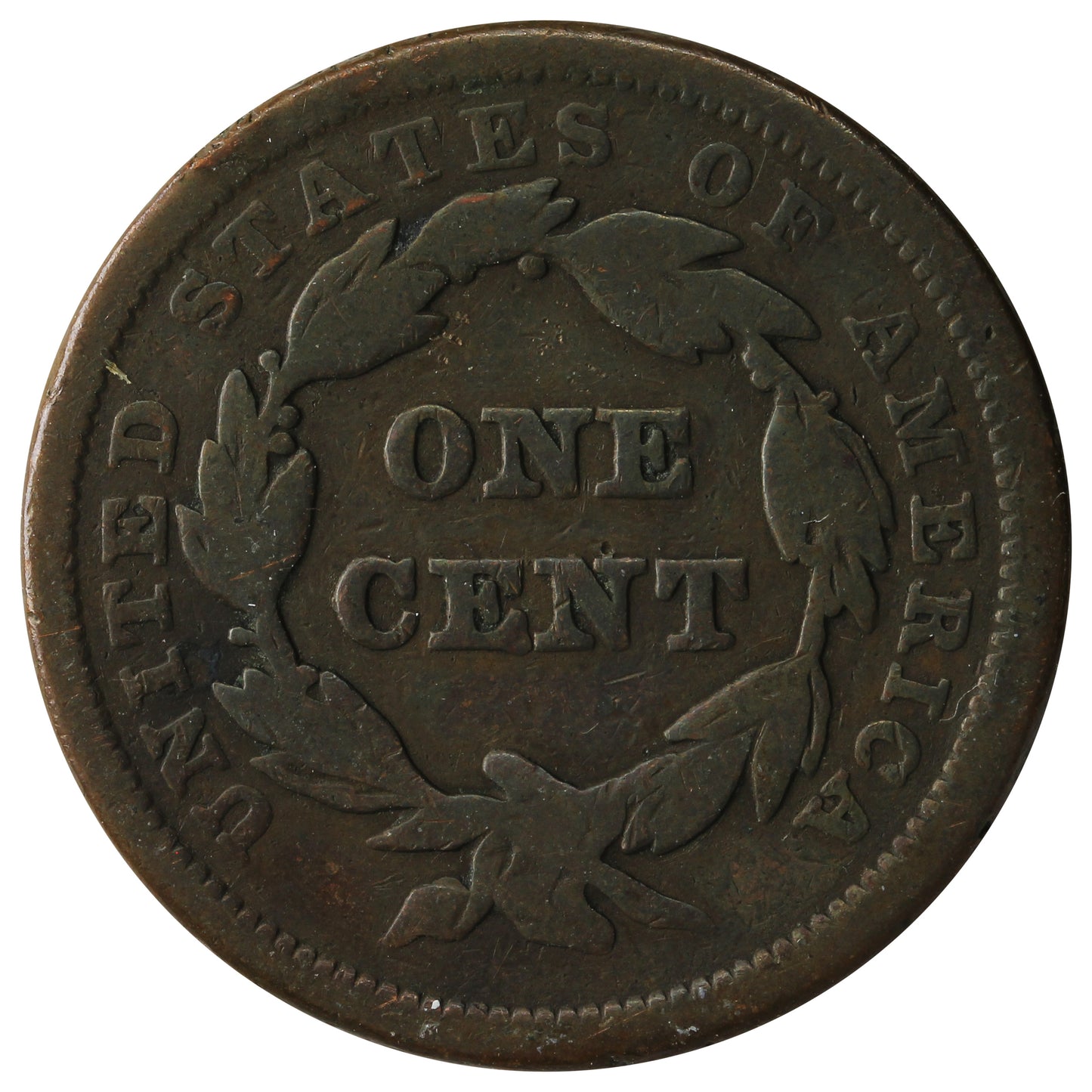 1843 Petite Head, Small Letters USA Cent G-VG (G6)