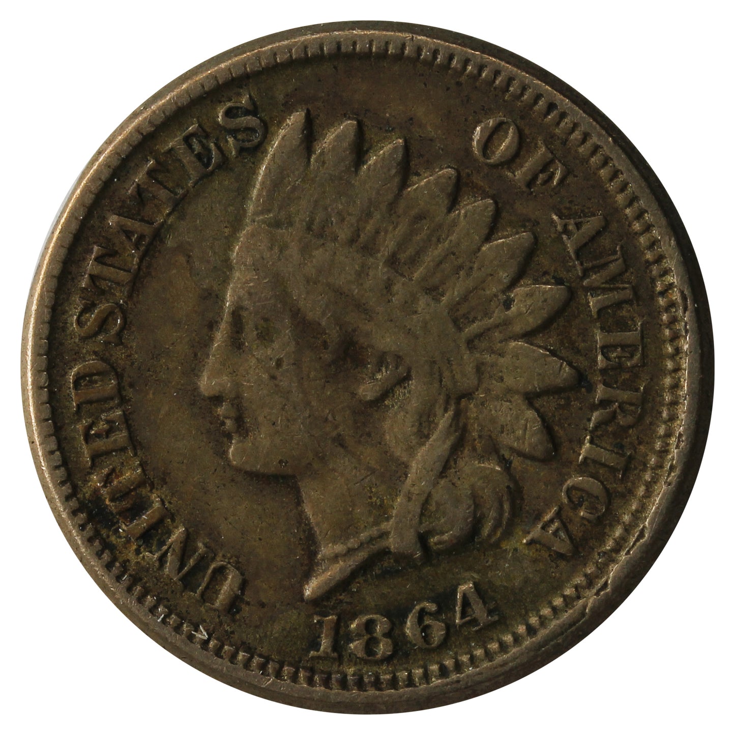 1864 Var. 2 USA Cent Fine (F-12)