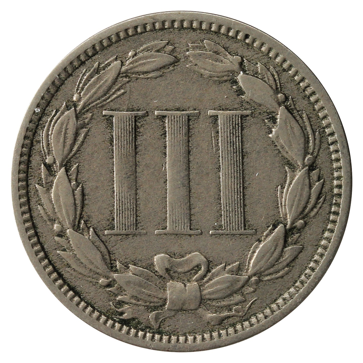 1869 Nickel USA 3 Cents Very Fine (VF20)