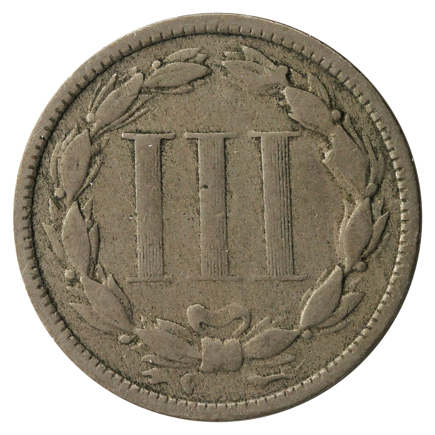 1873 Closed 3 USA 3 Cents VG-F (VG10)