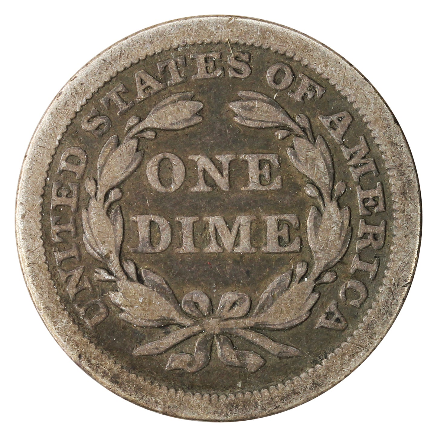 1843 USA Dime F-VF (F15)