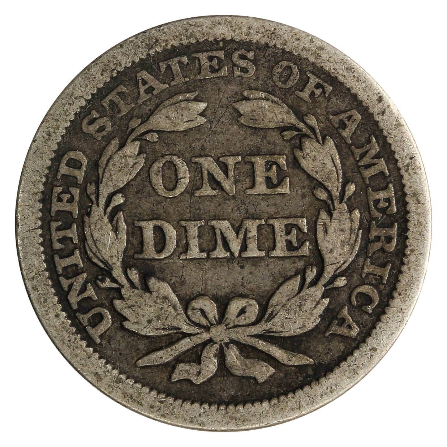 1852 USA Dime Very Good (VG8)